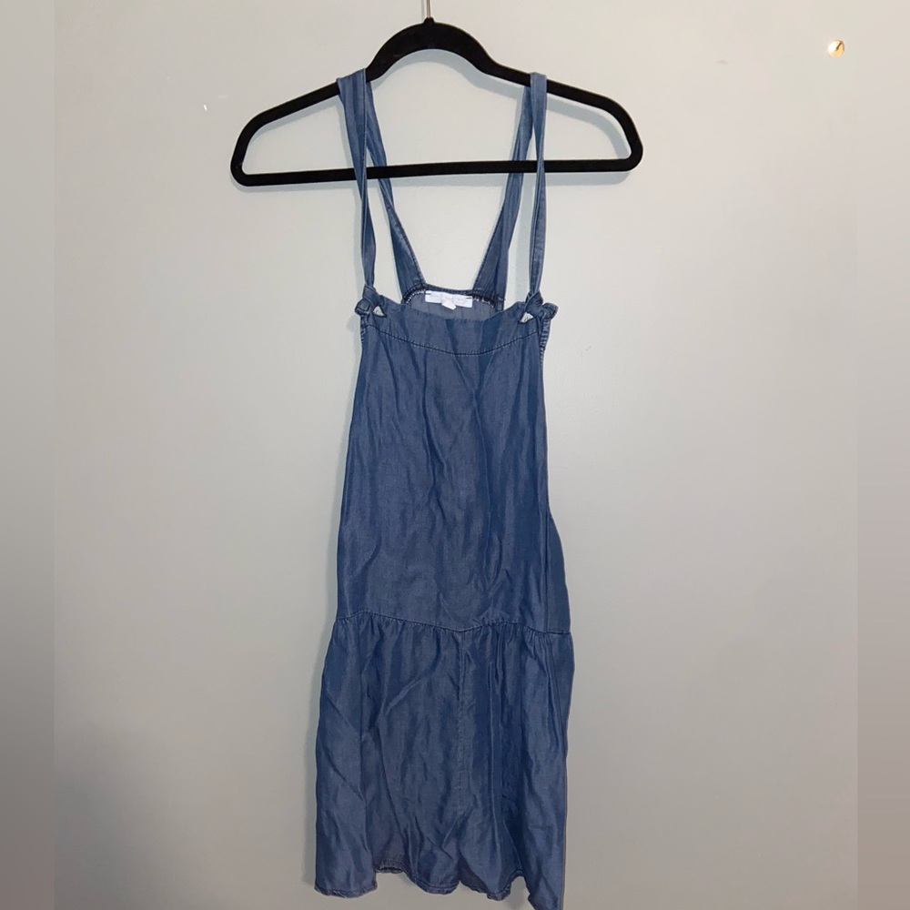 Blue romper/overalls one size fits most